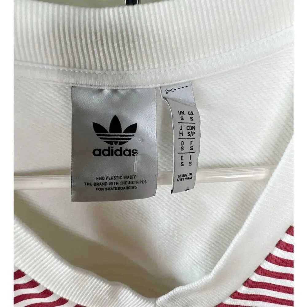 ADIDAS Shmoofoil Gummo Sweater Stripe Vest White / Red Small